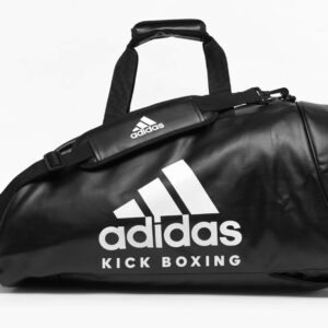 ADIDAS 2in1 "Kickboxing" Sporttasche / Rucksack schwarz-weiß